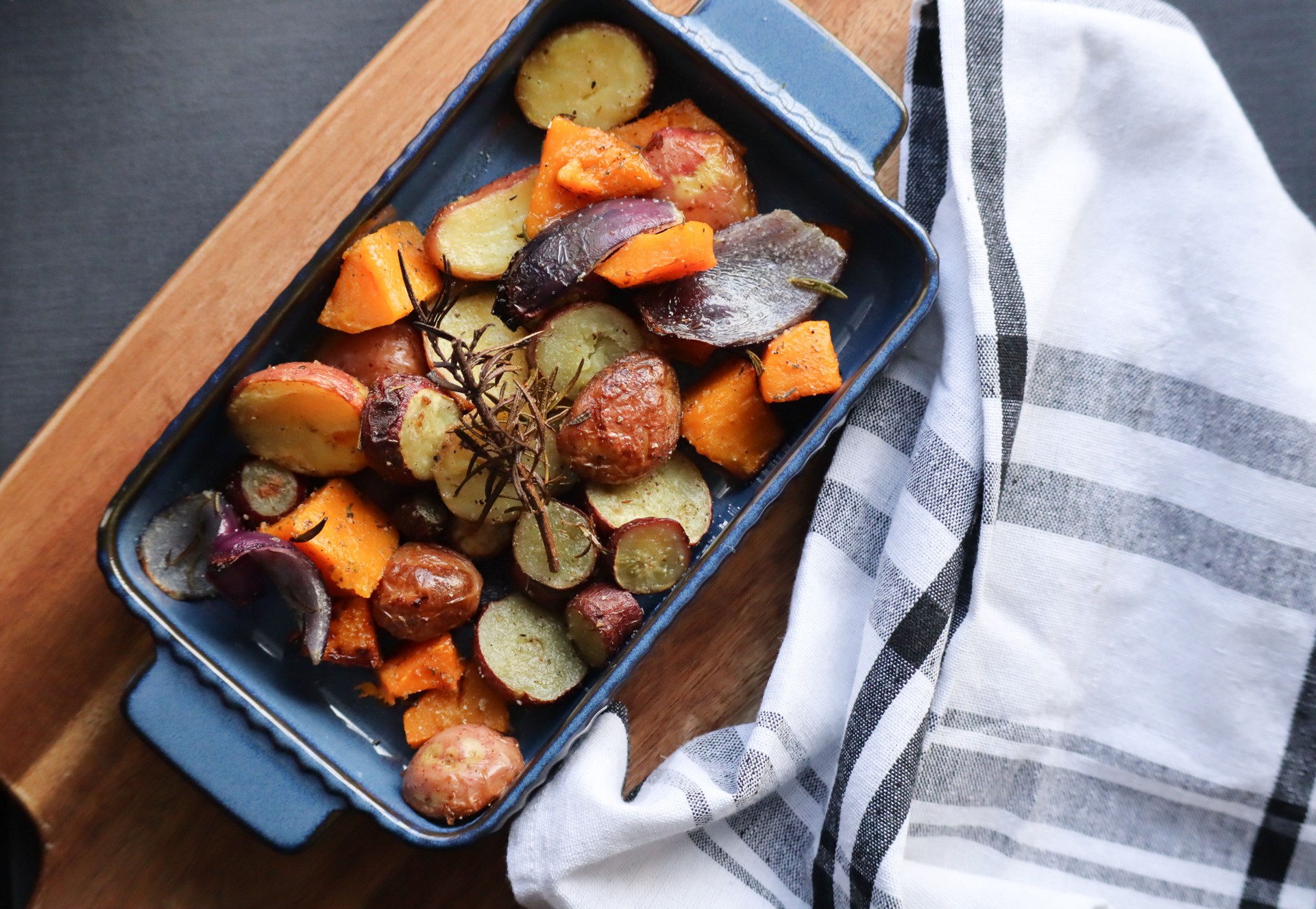 Dish of Roasted Mediterranean vegetables Dish of Roasted Mediterranean vegetables